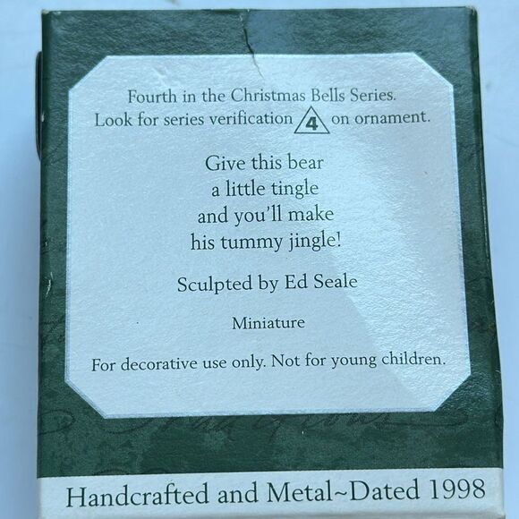 Vintage new in box 1998 Hallmark small Christmas Bells Keepsake Ornaments - Picture 2 of 5